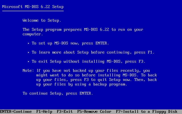 Ms dos 6.22 install disks download